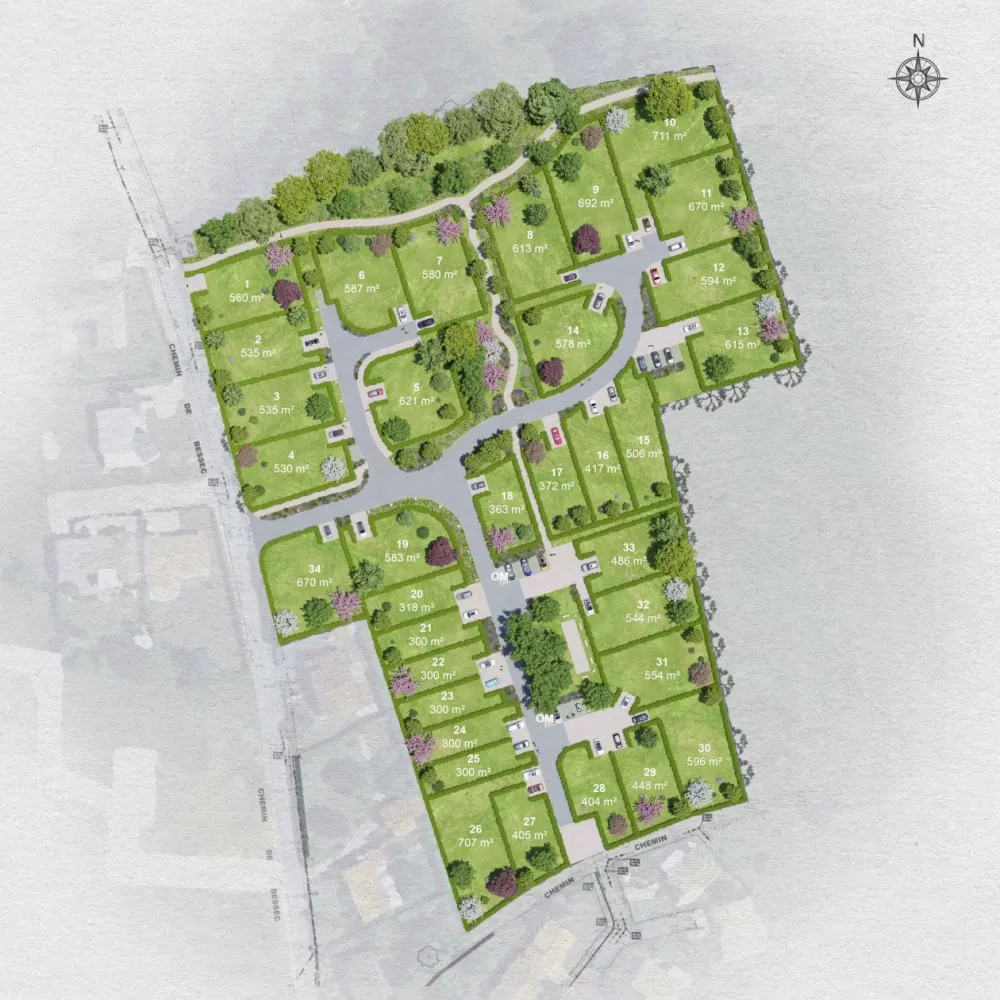 Image du terrain Terrain à bâtir de 300 m2 au prix de 39500 € à PONT-L'ABBE-D'ARNOULT.