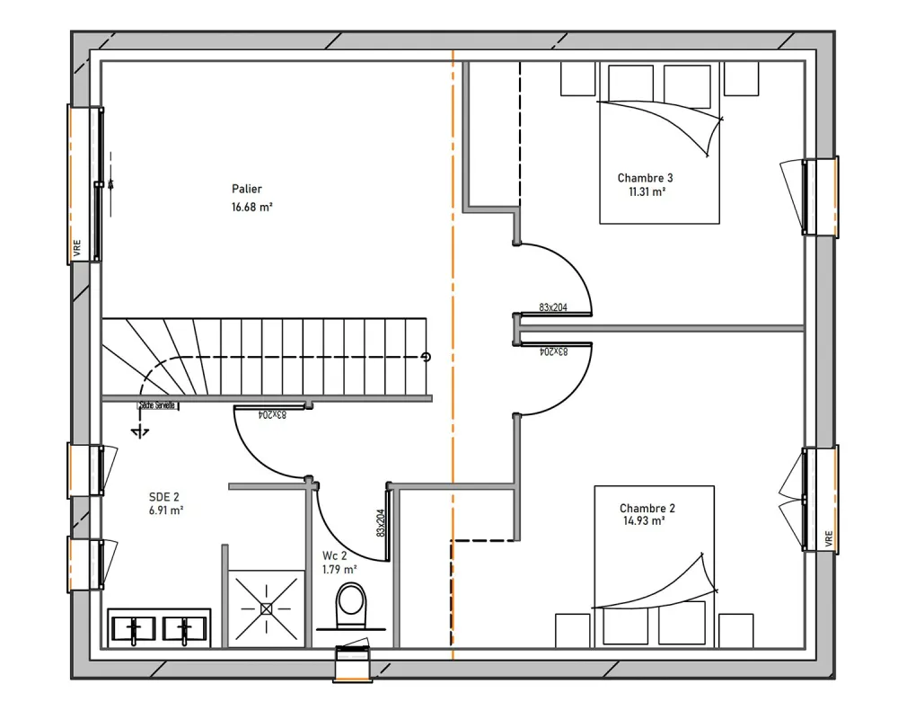 Image du modèle de maison PLAN CEDRE ETAGE