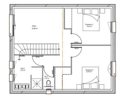 Image du modèle de maison PLAN CEDRE ETAGE