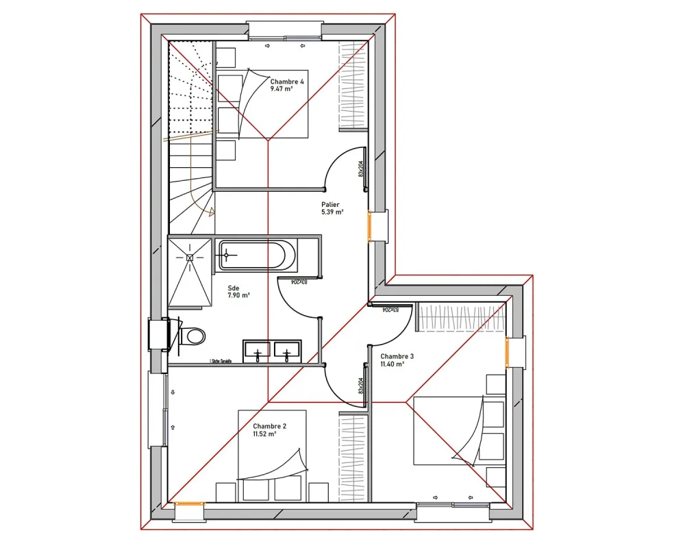 Image du modèle de maison PLAN DAHLIA ETAGE