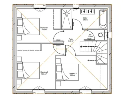 Image du modèle de maison PLAN JASMIN ETAGE