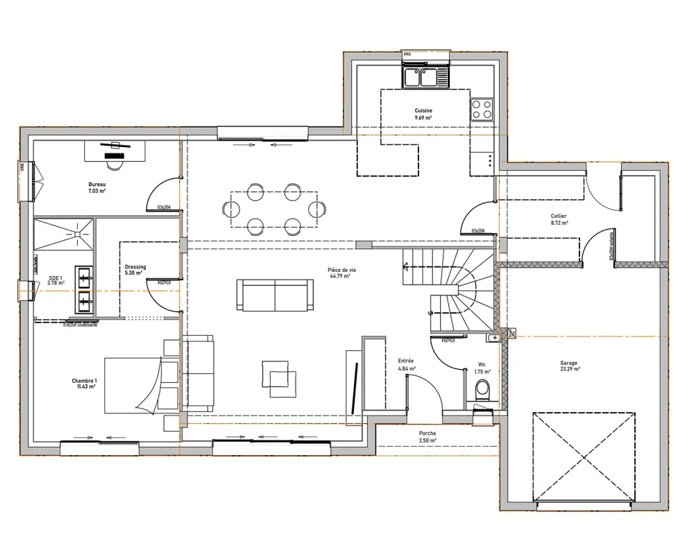 Image du modèle de maison PLAN JASMIN RDC