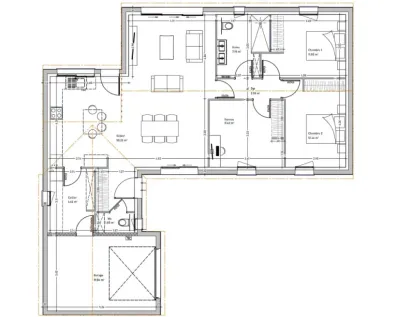 Image du modèle de maison PLAN KAKI RDC