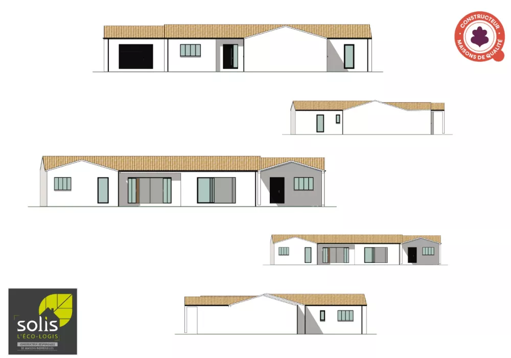 Image du modèle de maison Façades projet Plein Sud