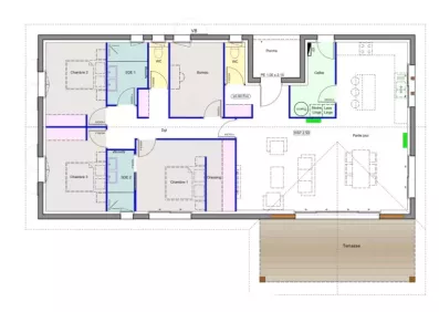 Image du modèle de maison Plan de vente avec logo