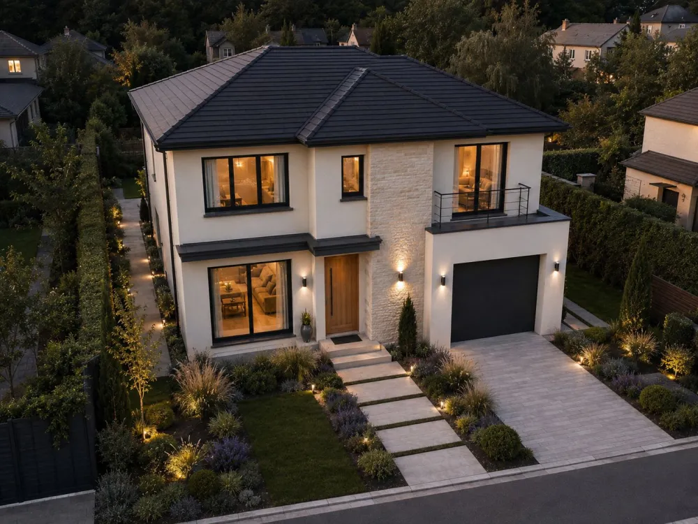 Image du modèle de maison 3 VD façade avant R+1 130m2-V1 et V2