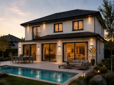 Image du modèle de maison 1 Façade Arrière R+1 130 m2-V2