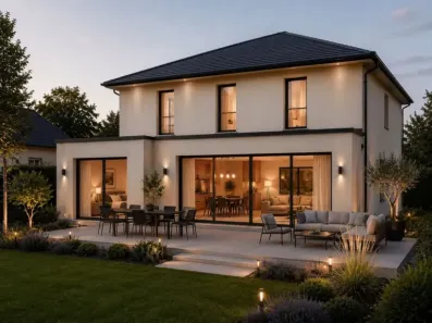 Image du modèle de maison 5 VD Façade arrière R+1 150m2 sans piscine-V1