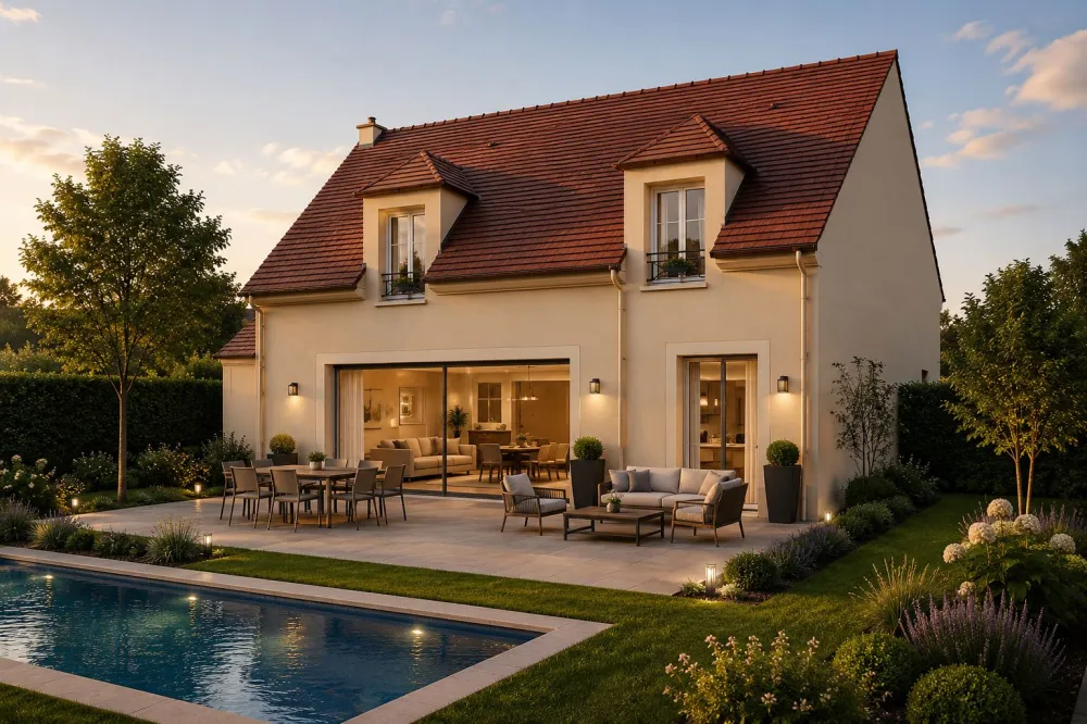 Image du modèle de maison 1 Façade Arrière R+Comble 110m2