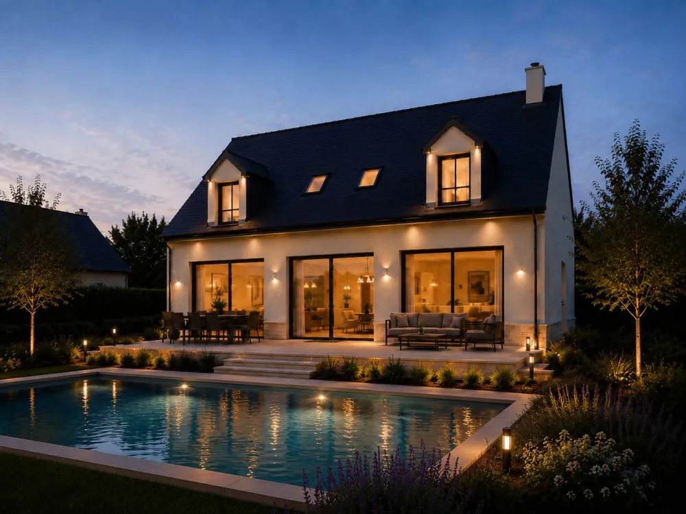 Image du modèle de maison 1 Façade Arrière R+comble 130m2-V2
