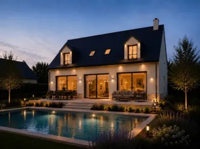 Image du modèle de maison 1 Façade Arrière R+comble 130m2-V2