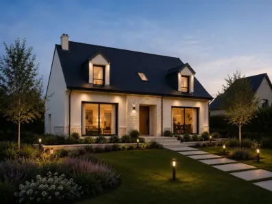 Image du modèle de maison 2 Façade avant R+comble 130m2-V1 et V2