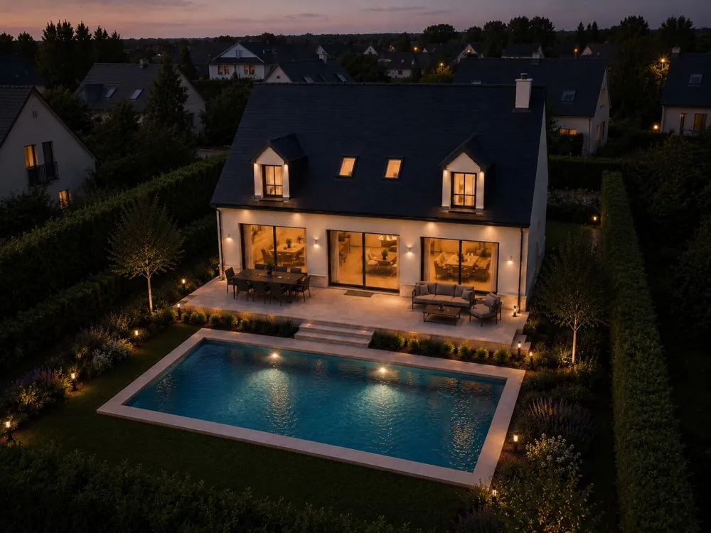Image du modèle de maison 4 VD façade arrière R+comble 130m2-V2
