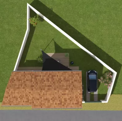 Image du modèle de maison vue masse