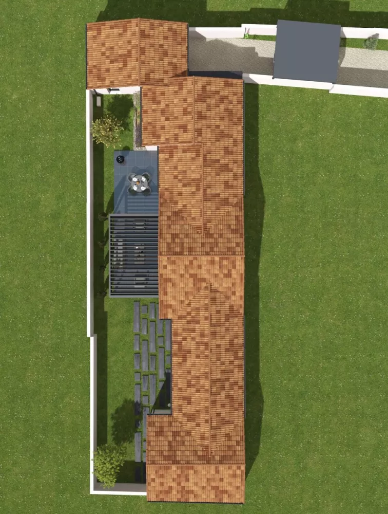 Image du modèle de maison vue masse
