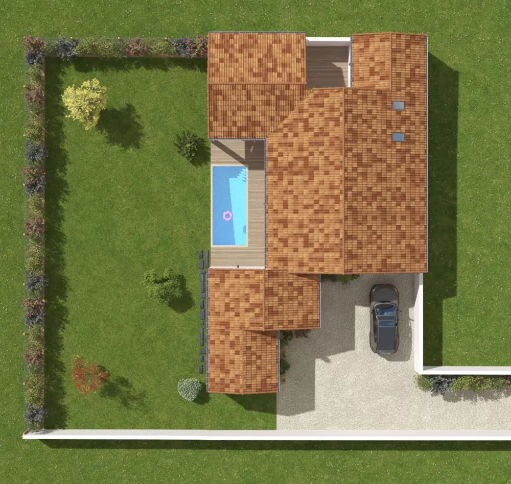 Image du modèle de maison vue masse 3D
