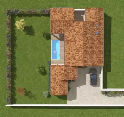 Image du modèle de maison vue masse 3D