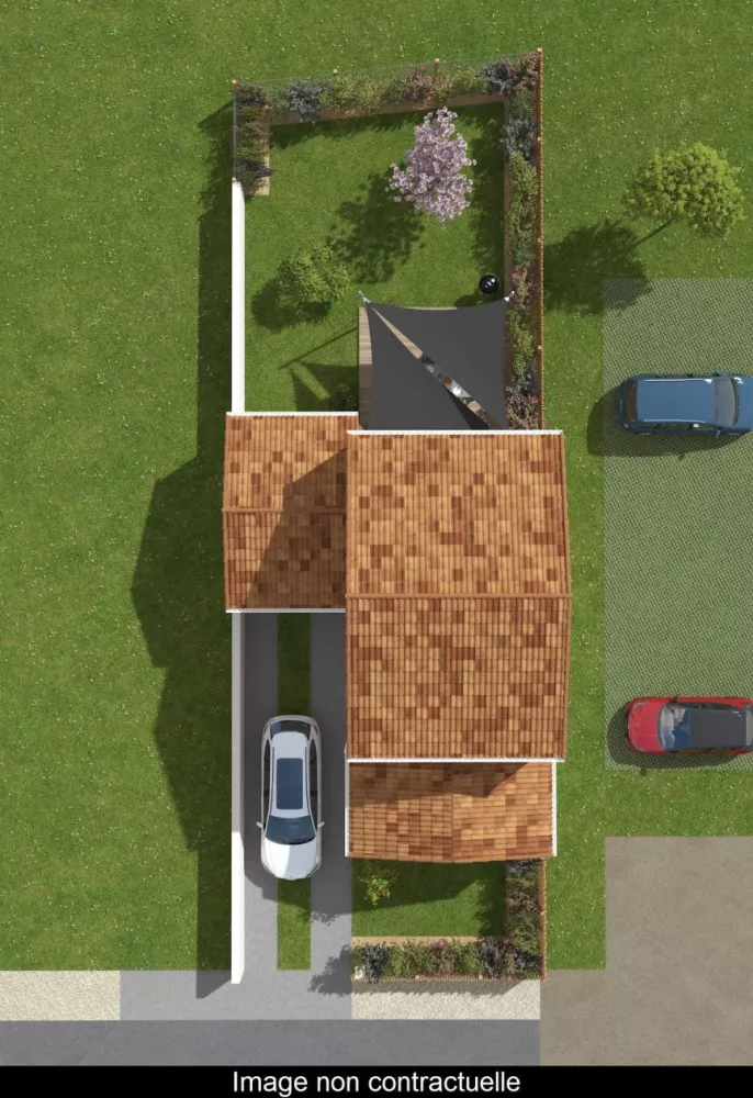 Image du modèle de maison vue masse 3d