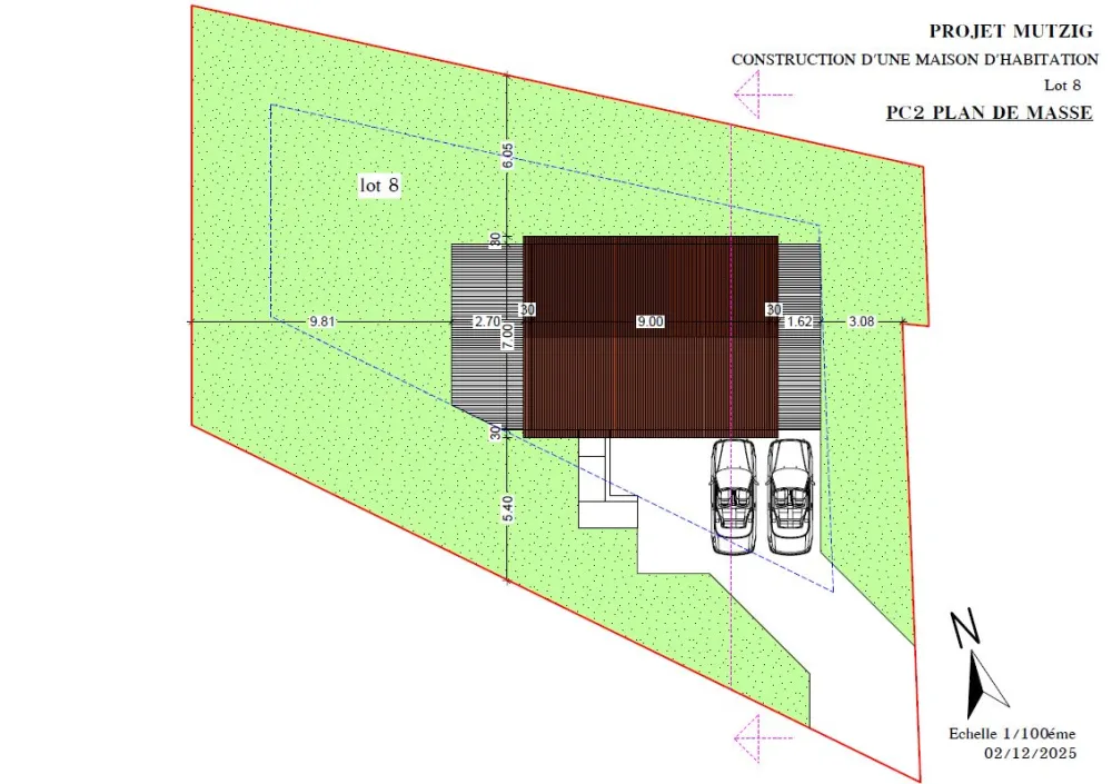 Image du modèle de maison Projet Lot 8 Mutzig