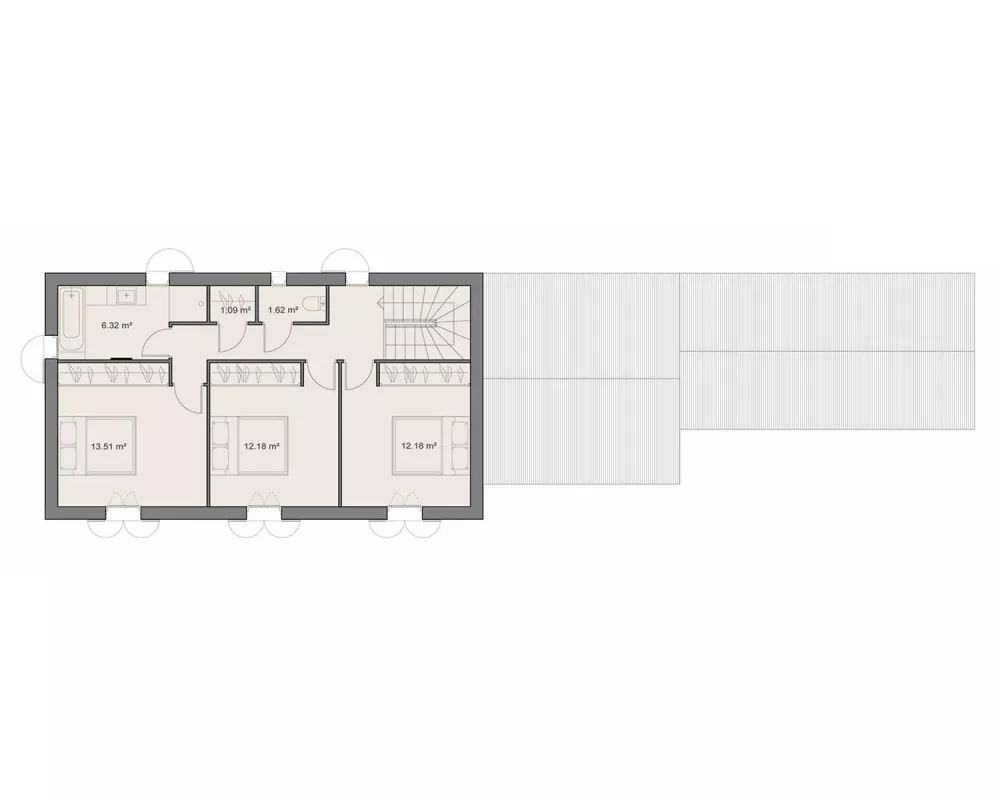 Image du modèle de maison PLAN DIAMANT AVEC AILES ETAGE-sans cotes