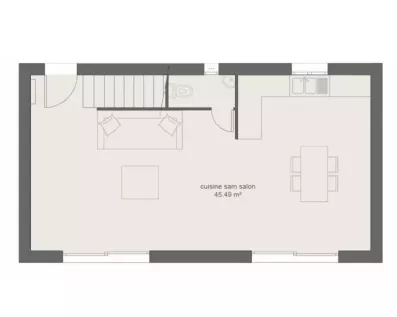 Image du modèle de maison PLAN DIAMANT CONTEMPORAINE - 3CH86 RDC-sans cotes