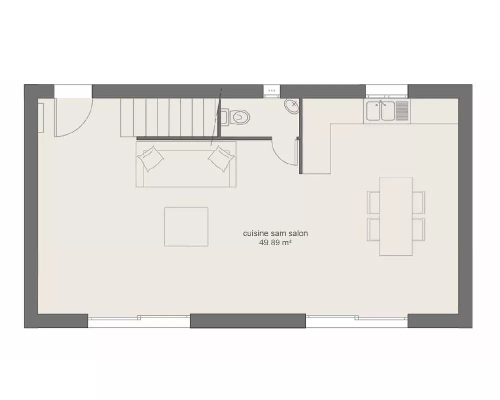 Image du modèle de maison PLAN DIAMANT CONTEMPORAINE - 3CH95 RDC-sans cotes