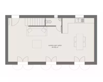 Image du modèle de maison PLAN RDC 3CH95-sans cotes