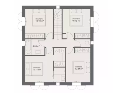 Image du modèle de maison PLAN ETAGE 4CH105-sans cotes