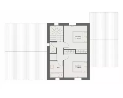 Image du modèle de maison PLAN ETAGE 3CH105-sans cotes