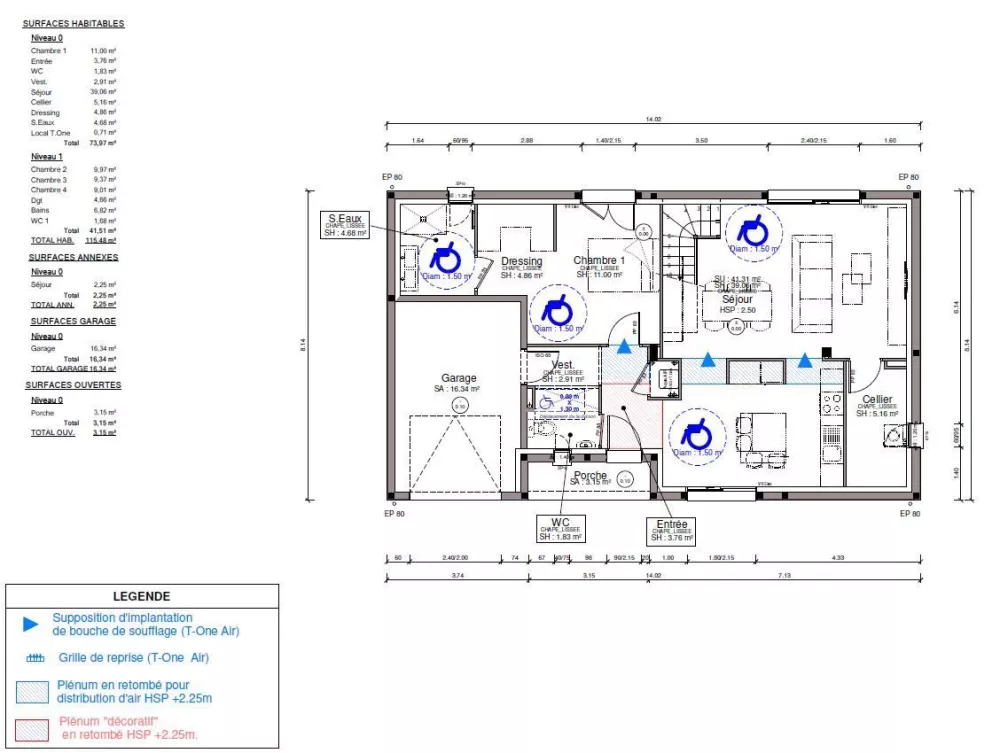 Image du modèle de maison PLAN DU RDC B