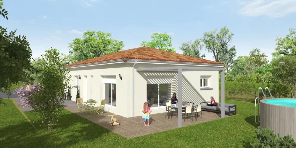 Image du modèle de maison vue terrasse