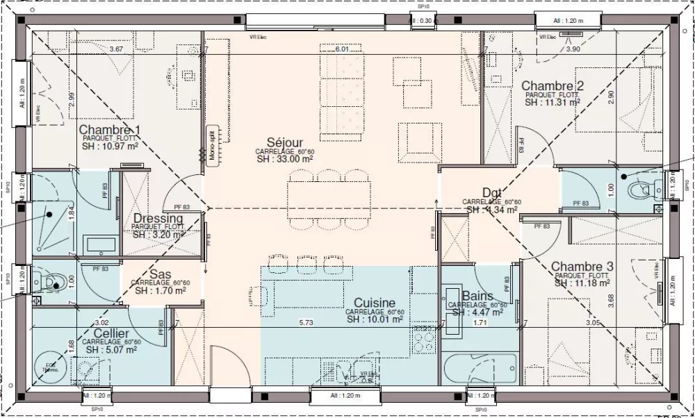 Image du modèle de maison PLAN CENTAURA 103