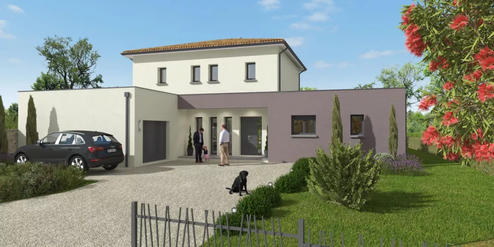 Image du modèle de maison ABIZA 3272v1 vue entrée