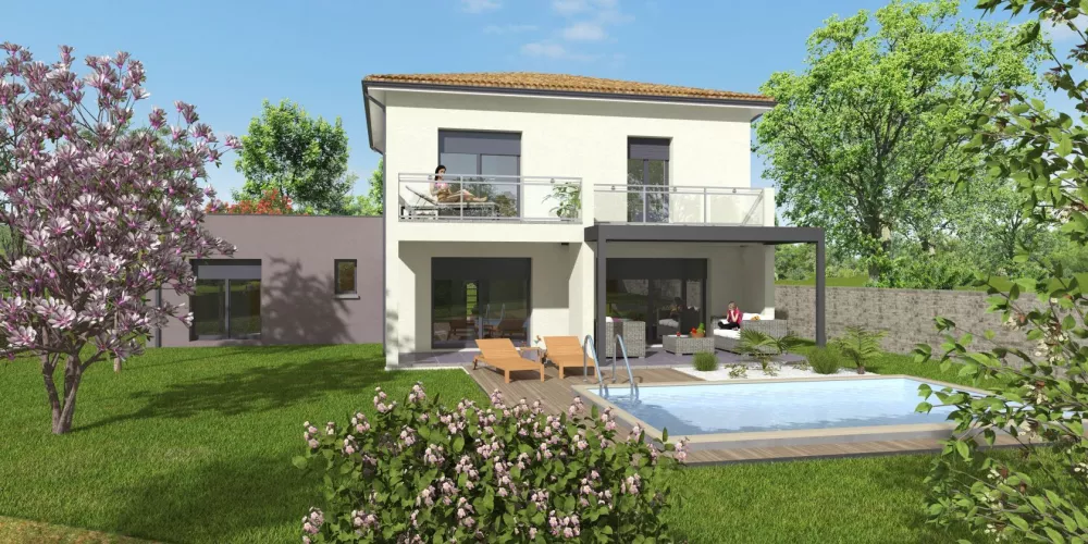 Image du modèle de maison ABIZA 3272v1 vue arriere