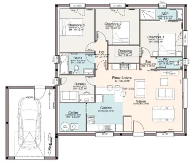Image du modèle de maison PLAN MERIDIONALE 96