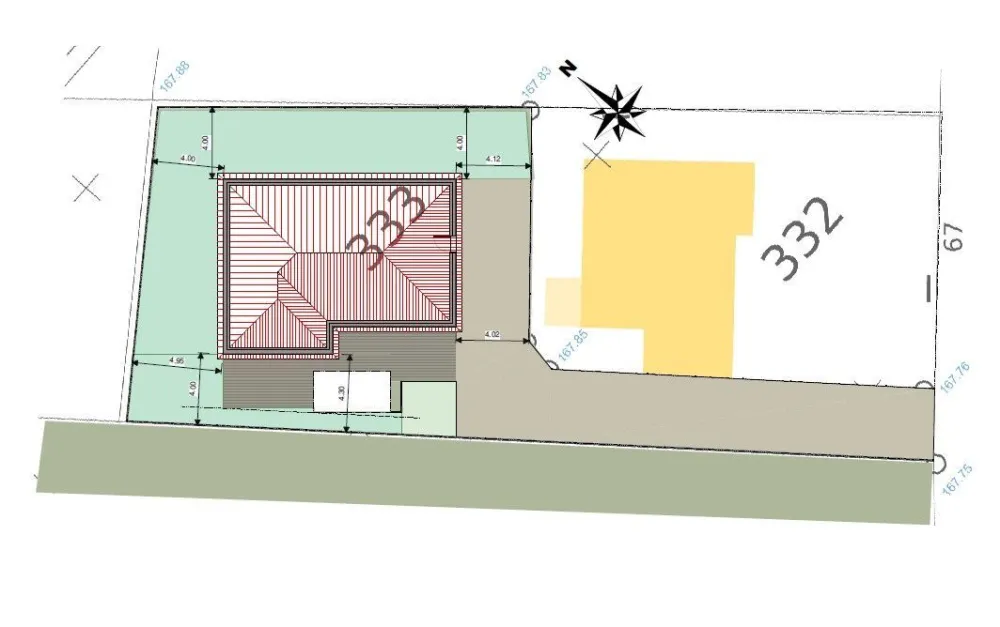Image du modèle de maison SUD OUEST PLAN DE MASSE - PLAISANCE