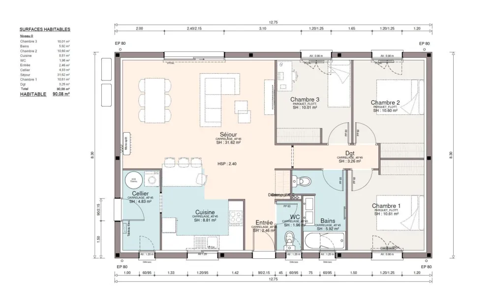 Image du modèle de maison Capture plan Comète