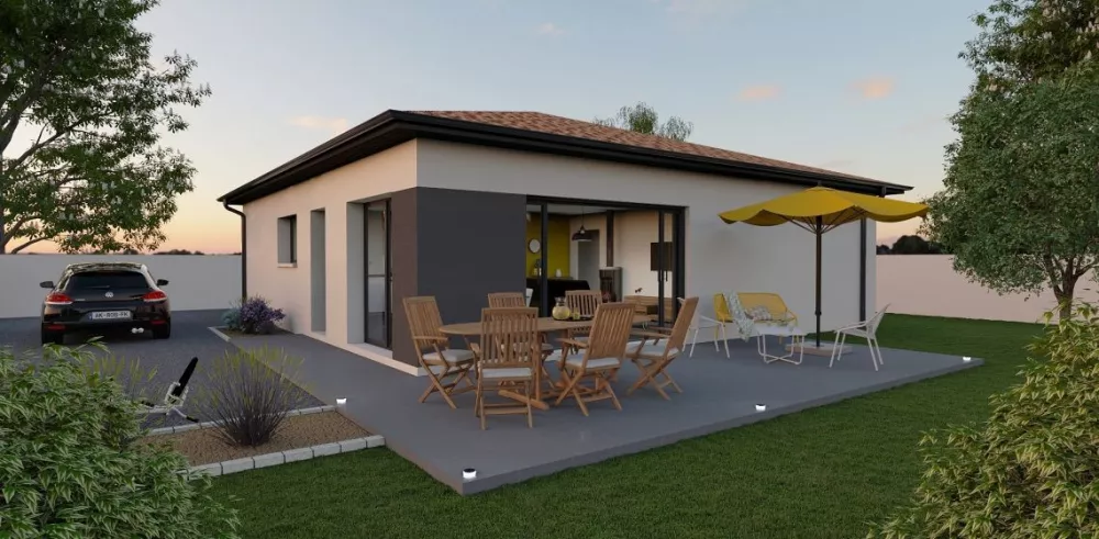 Image du modèle de maison ELEGIE-VUE ARRIERE NUIT