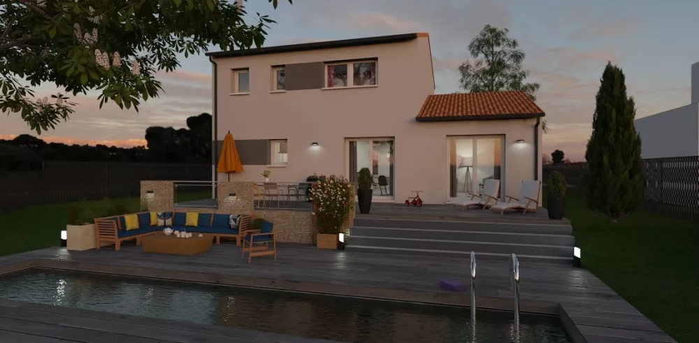 Image du modèle de maison FLOOR-VUE ARRIERE NUIT