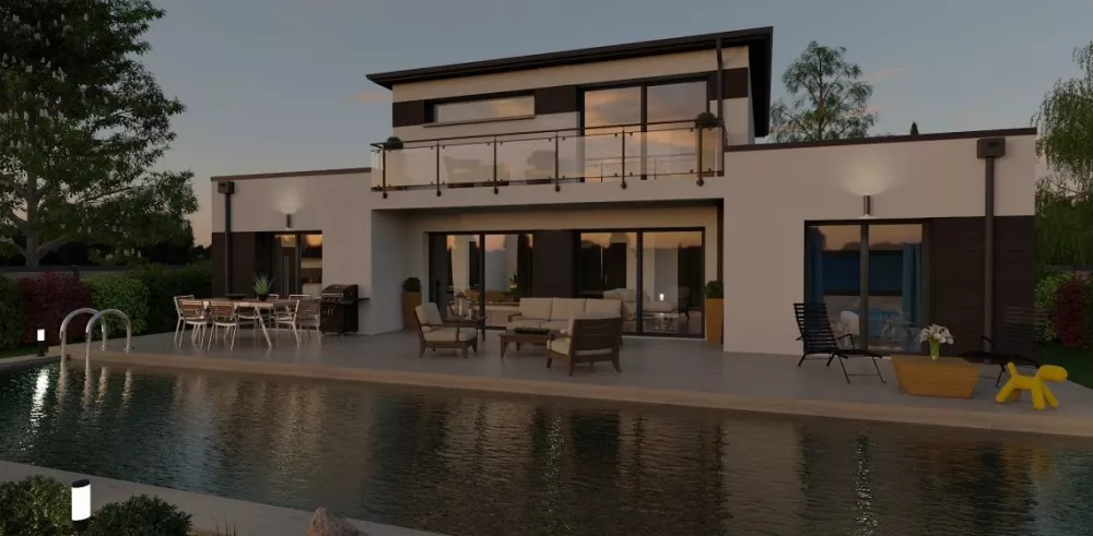 Image du modèle de maison G-VUE ARRIERE NUIT