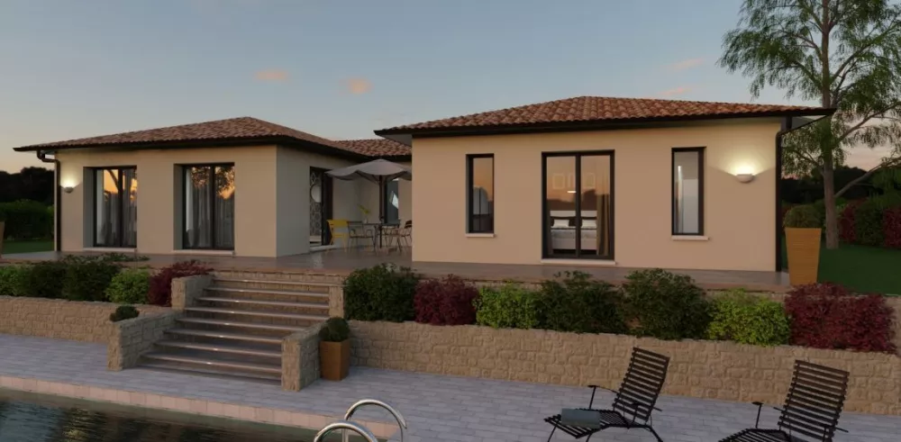 Image du modèle de maison LUNION-VUE ARRIERE NUIT