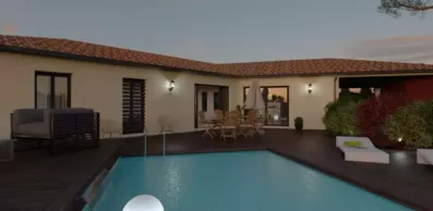 Image du modèle de maison STCYP-VUE ARRIERE NUIT