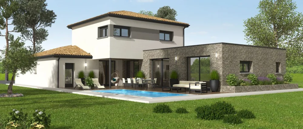 Image du modèle de maison AMBRE - Vue arrière