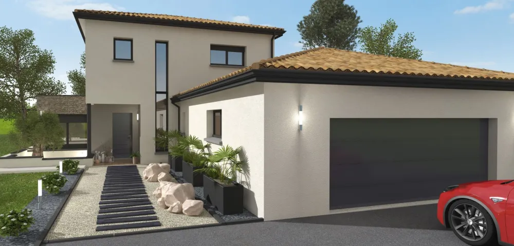 Image du modèle de maison AMBRE - Vue avant 2 bis