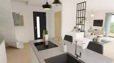 Image du modèle de maison Visuel hall d'entrée cuisine