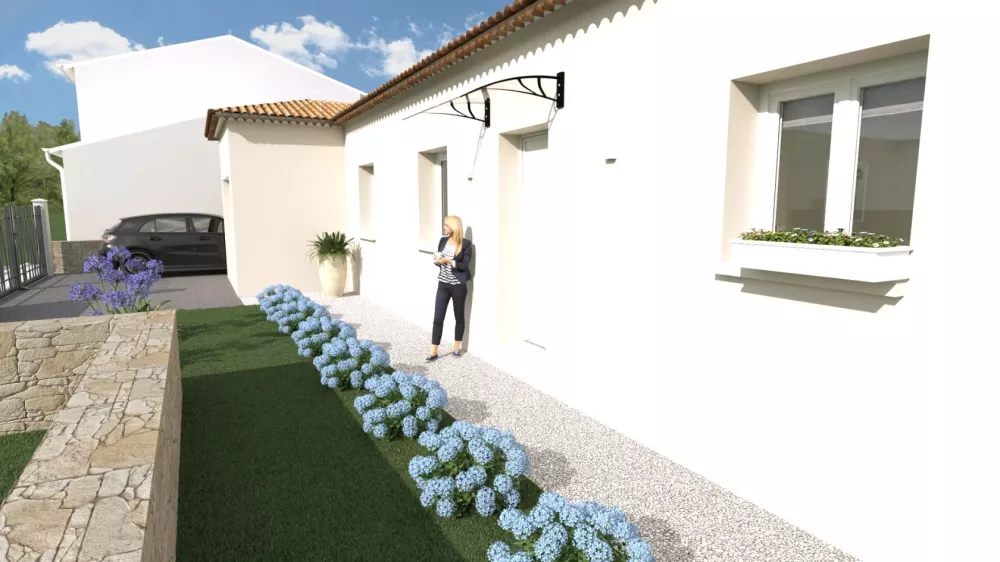 Image du modèle de maison entrée personnage