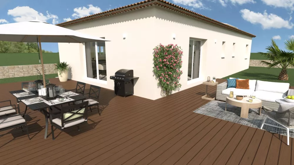 Image du modèle de maison terrasse sud