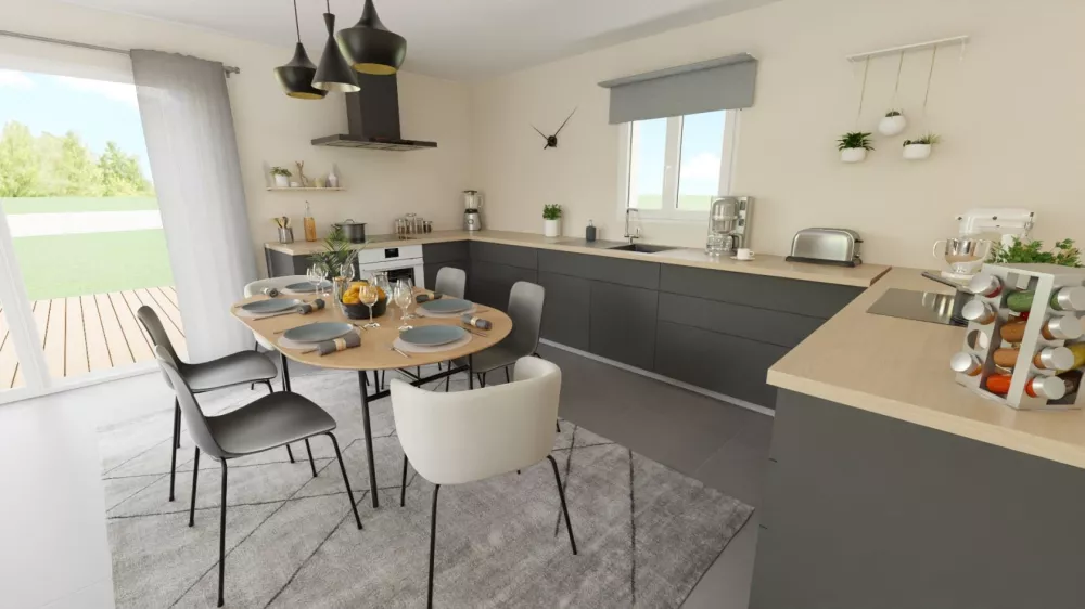 Image du modèle de maison cuisine