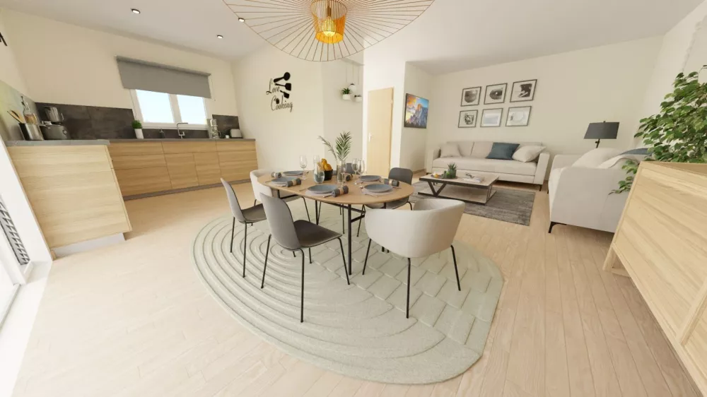 Image du modèle de maison visuel pièce de vie