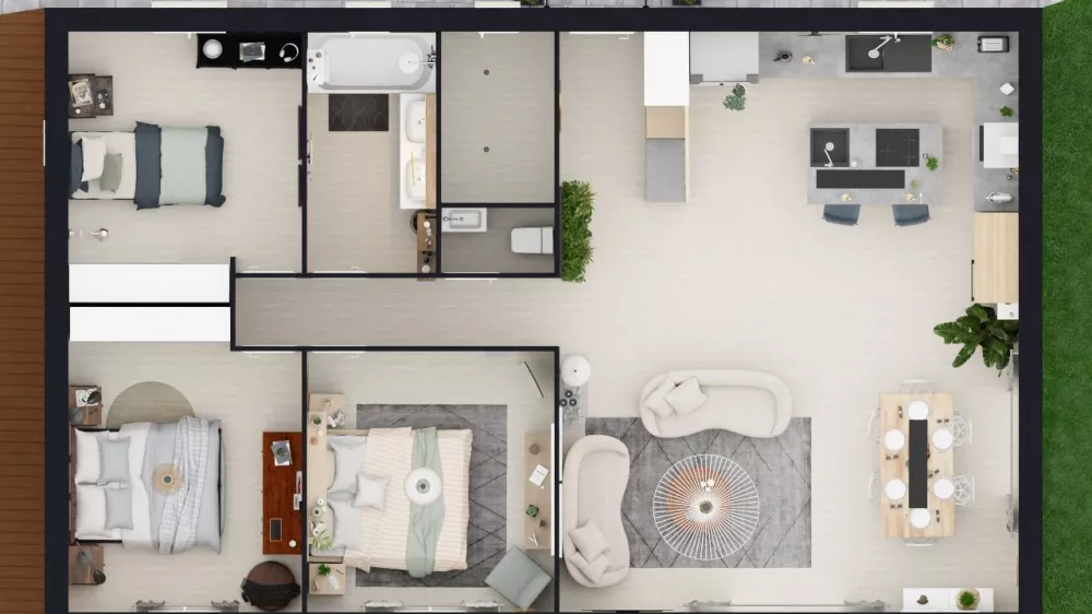 Image du modèle de maison ventilation intérieure